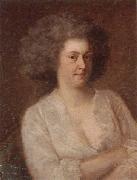 unknow artist Portrait of a lady,half-length,seated,wearing a white dress France oil painting artist